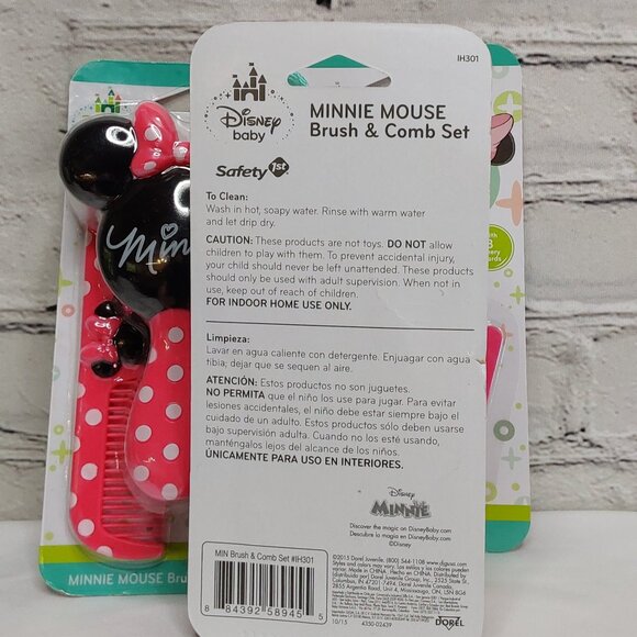 SAFETY 1ST MINNIE MOUSE BRUSH, COMB, NAIL CLIPPERS & FILES 6-PIECE BABY HYGIENE - Picture 8 of 16